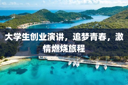 大学生创业演讲，追梦青春，激情燃烧旅程